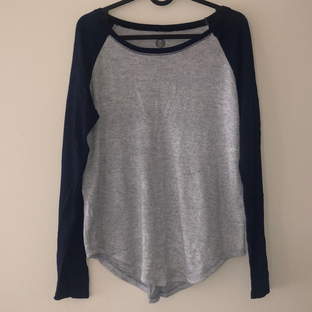 Grey and Blue long sleeve shirt
